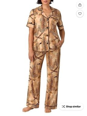 NWT Room Service Animal-Print Pajama Set
